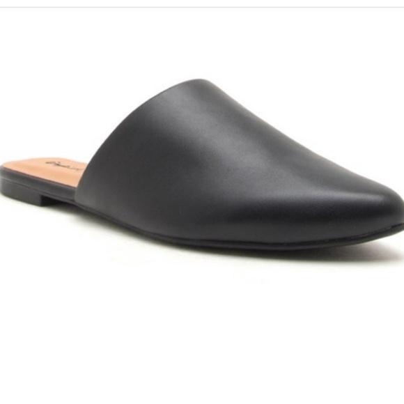 ❣️LAST SIZE 7❣️BLACK PU FLAT MULES - SHOES - Picture 4 of 4